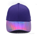 Cappello da baseball in pelle specchio laser